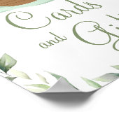 Greenery Noah's Ark Baby shower Doop Kaarten Gift Poster (Hoek)