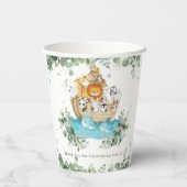 Greenery Noah's Ark Baby shower Verjaardagsdoop Papieren Bekers (Achterkant)