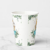 Greenery Noah's Ark Baby shower Verjaardagsdoop Papieren Bekers (Links)