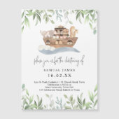 Greenery Noahs Ark Christening Magnetic Kaart (Voorkant)