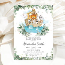 Greenery Noah's Ark Gender Neutral Baby shower