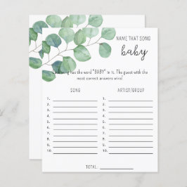 Greenery - noem dat liedje baby shower game