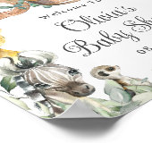 Greenery Oerwoud Animals Baby shower Welkom Poster (Hoek)