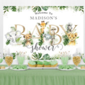 Greenery Oerwoud Animals Baby shower Welkom Spandoek