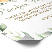 Greenery Oerwoud Animals Shower Pacifier Hunt Game Poster (Hoek)