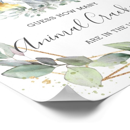 Greenery Oerwoud Guess Animal Crackers in een potj Poster (Hoek)