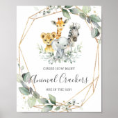 Greenery Oerwoud Guess Animal Crackers in een potj Poster (Voorkant)