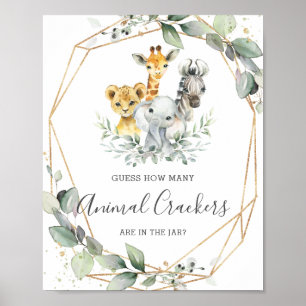 Greenery Oerwoud Guess Animal Crackers in een potj Poster