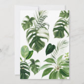 Greenery Oerwoud safari Baby shower Invitation Boy Kaart (Achterkant)