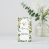Greenery Oerwoud Safari Dieren Gift Registry Informatiekaartje (Staand voorkant)