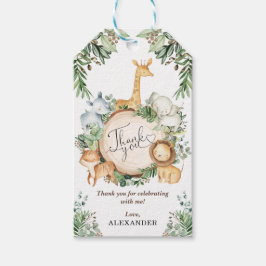 Greenery Oerwoud Safari Dieren Wilde Op een dag Cadeaulabel