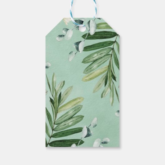 Greenery Oerwoud Safari Dieren Wilde Op een dag Cadeaulabel (Achterkant)