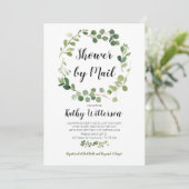 Greenery oh baby shower per post uitnodiging (Staand voorkant)