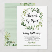 Greenery oh baby shower per post uitnodiging (Voorkant / Achterkant)