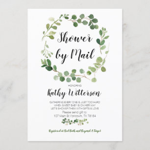 Greenery oh baby shower per post uitnodiging