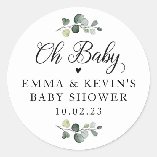 Greenery Oh Baby Stickers (Voorkant)