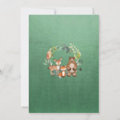 Greenery Oh Boy Woodland Animals Baby shower Kaart (Achterkant)