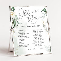 Greenery Old Wives Tales Sign