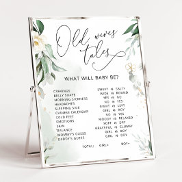 Greenery Old Wives Tales Sign Poster