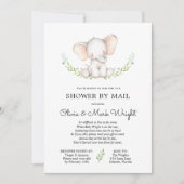 Greenery Olifant Baby shower per Mail Kaart (Voorkant)