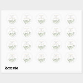 Greenery Olive Branch Baby's Breath Envelope Ronde Sticker (Vel)