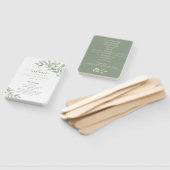 Greenery Olive Branch Babys Breath Wedding Program Handwaaier (Niet-gemonteerd)