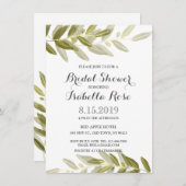 Greenery Olive Branch Vrijgezellenfeest Invite Kaart (Voorkant / Achterkant)