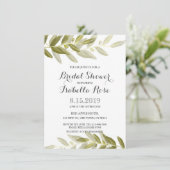 Greenery Olive Branch Vrijgezellenfeest Invite Kaart (Staand voorkant)