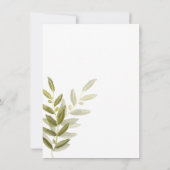 Greenery Olive Branch Vrijgezellenfeest Invite Kaart (Achterkant)