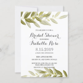 Greenery Olive Branch Vrijgezellenfeest Invite Kaart