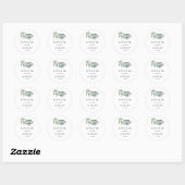 Greenery Olive Branch Waterverf Wedding Ronde Sticker (Vel)