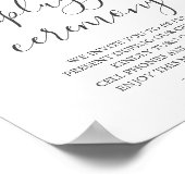 Greenery Olive Unplugged Wedding Sign Poster (Hoek)