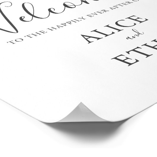 Greenery Olive Welcome Wedding Sign Poster (Hoek)