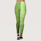 Greenery ombre gradiënt geometrisch maaspatroon leggings (Achterkant)