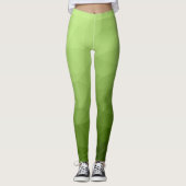 Greenery ombre gradiënt geometrisch maaspatroon leggings (Voorkant)