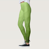 Greenery ombre gradiënt geometrisch maaspatroon leggings (Links)