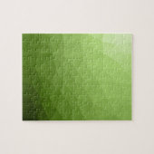 Greenery ombre gradiënt geometrisch maaspatroon legpuzzel (Horizontaal)