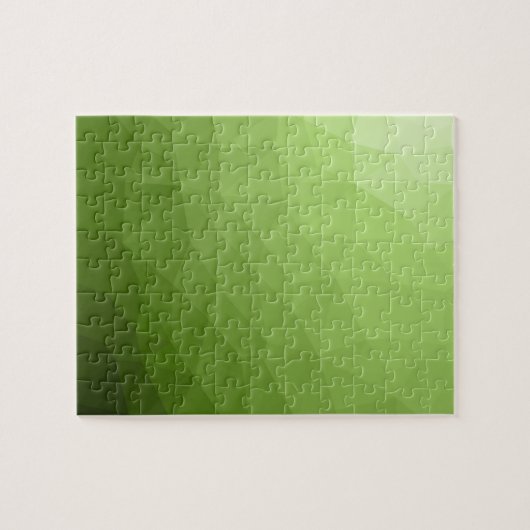 Greenery ombre gradiënt geometrisch maaspatroon legpuzzel (Horizontaal)