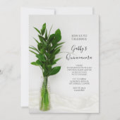 Greenery over White Quinceanera Party Kaart (Voorkant)