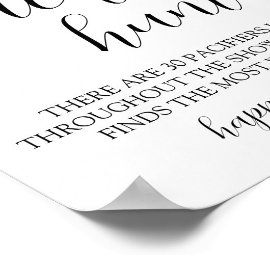 Greenery Pacifier Hunt Baby shower Game Sign Poster (Hoek)