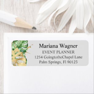 Greenery Palm laat goud over voor zakendoen Etiket