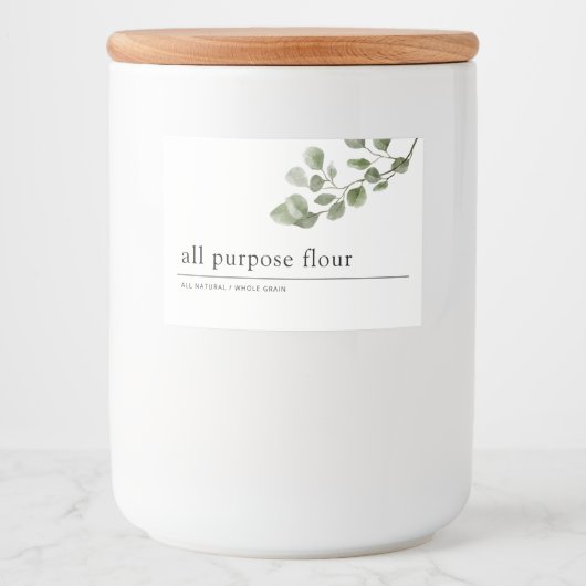 Greenery Pantry Voedselcontainer Etiket (Voorkant)