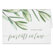 Greenery Parents in Law op my Wedding Day Card (Voorkant Horizontaal)