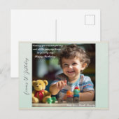 Greenery Party Custom Baby Milestone Briefkaart (Voorkant / Achterkant)