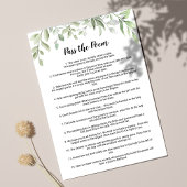 Greenery Pass het gedicht Vrijgezellenfeest spel Kaart