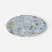 Greenery Pattern Waterverf Vrijgezellenfeest Papieren Bordje (Gekanteld)