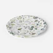 Greenery Pattern Waterverf Vrijgezellenfeest Papieren Bordje (Gekanteld)