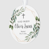 Greenery Personalized Baptism Acrylornament Ornament (voorkant)