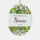 Greenery persoonlijke kerstmis als non na keramisch ornament (Rechts)