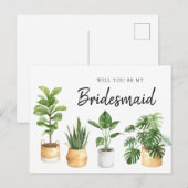 Greenery Philodendron Planten zal je mijn Feestdagenkaart (Voorkant / Achterkant)